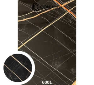 חיפוי קיר PVC – דמוי שיש שחור 4 -6001 | קלאסדור