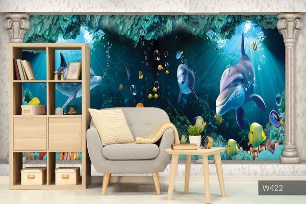 טפט תלת מימד אקווריום