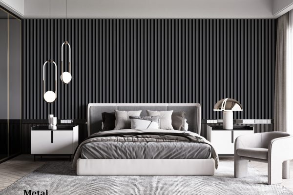 W5176 טפט סרגלי דמוי מתכת